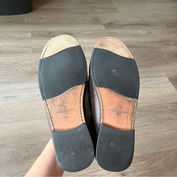 Martin Dingman Brown Slip On Loafers Metal Bit Embellished Men’s Size 10 - Picture 7 of 8